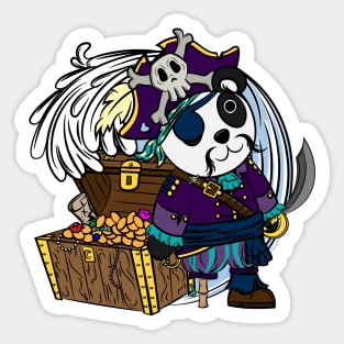 Pirate Panda Sticker